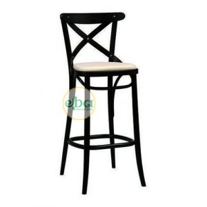 black iron bar chair