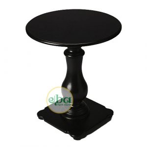 black side table round