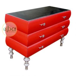 red silver commode