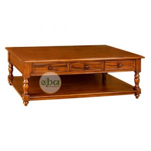wooden shelf coffee table