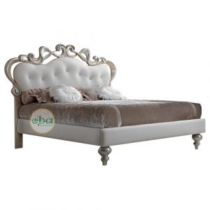 alvia wooden carved bed