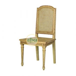french carved rattan chair