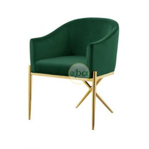 Green Stainless Legs Chair