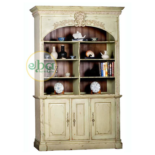 cabinet with carved top