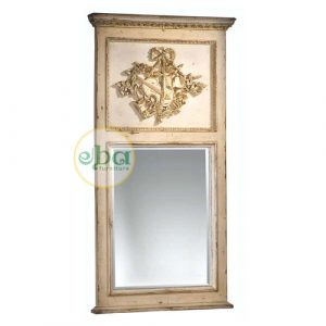 flower carved wall mirror