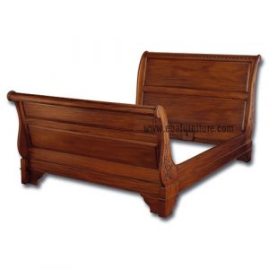 carved sleight bed