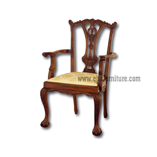 gothic chipp. arms chair