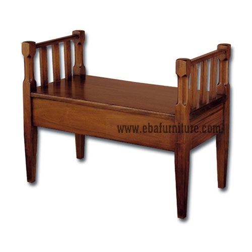 colonial wooden bench