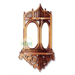 corner carved wall mirror