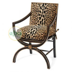 antique leopard chair
