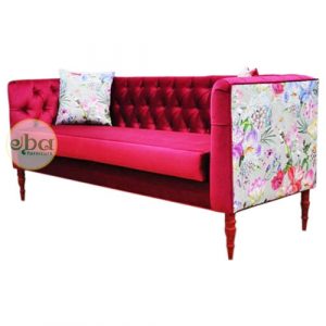 flower combine velvet sofa