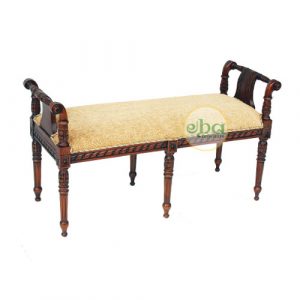 nalini carved double bench