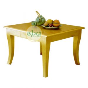 square gold side table
