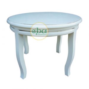 classic white side table