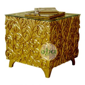 full carved side table