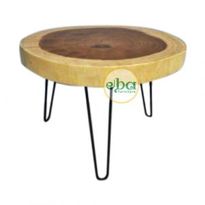 Round Table with Iron Legs