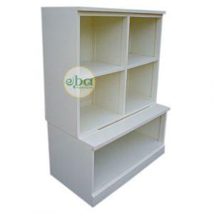 white simple bookcase